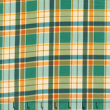 Happy Campers - Plaid Teal Multi Yardage