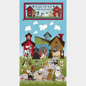 Home is Where the Dogs Is - Dog House Blue Panel