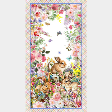 Basket Full of Blessings - Spring Bunnies Powder Pink Panel