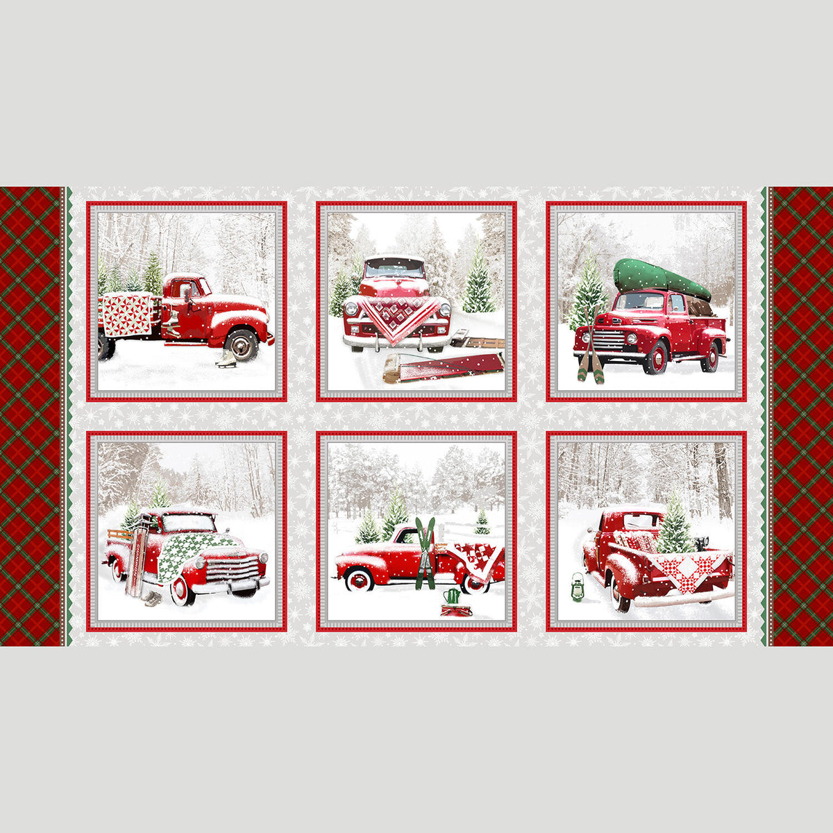 Tailgate Traditions - Red Trucks Block Multi Panel
