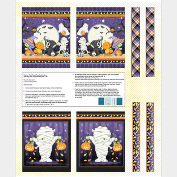 Moonlight Mischief - Trick or Treat Bag Glow in the Dark Multi Panel