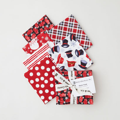 Snow Crew Black Fat Quarter Bundle 6 Pc