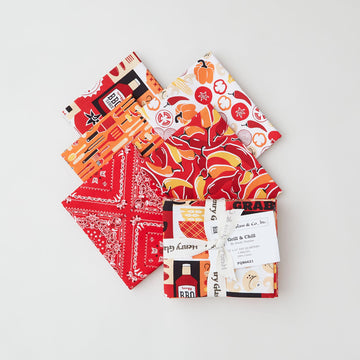 Grill & Chill Black Fat Quarter Bundle 5 Pc