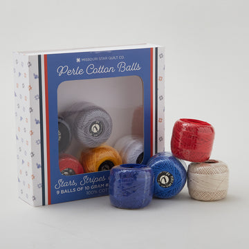 Missouri Star Patriotic Sparkler Perle Cotton Floss Pack