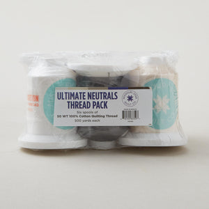 Missouri Star Ultimate Neutrals 50 Wt Cotton Thread 6 Pack