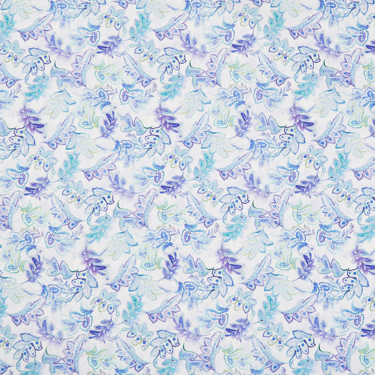Daydreams - Large Leaves Periwinkle Yardage