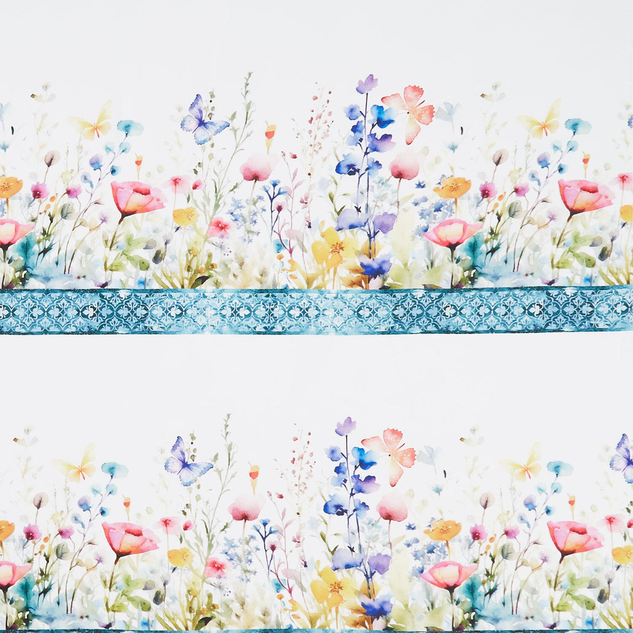 Butterfly Fantasy - Border Stripe Multi Yardage