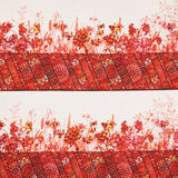 Allure - Border Stripe Red Yardage