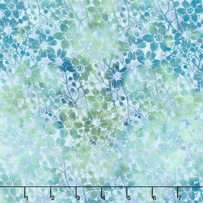 Allure - Shadow Flowers Green Yardage