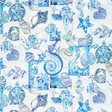 Wonders Of The Ocean - Collage Blue Yardage
