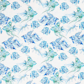 Wonders Of The Ocean - Fish Blue Yardage