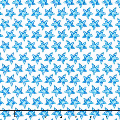 Wonders Of The Ocean - Starfish Blue Yardage