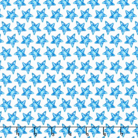 Wonders Of The Ocean - Starfish Blue Yardage