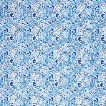 Wonders Of The Ocean - Sea Swirls Blue Yardage