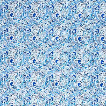 Wonders Of The Ocean - Sea Swirls Blue Yardage