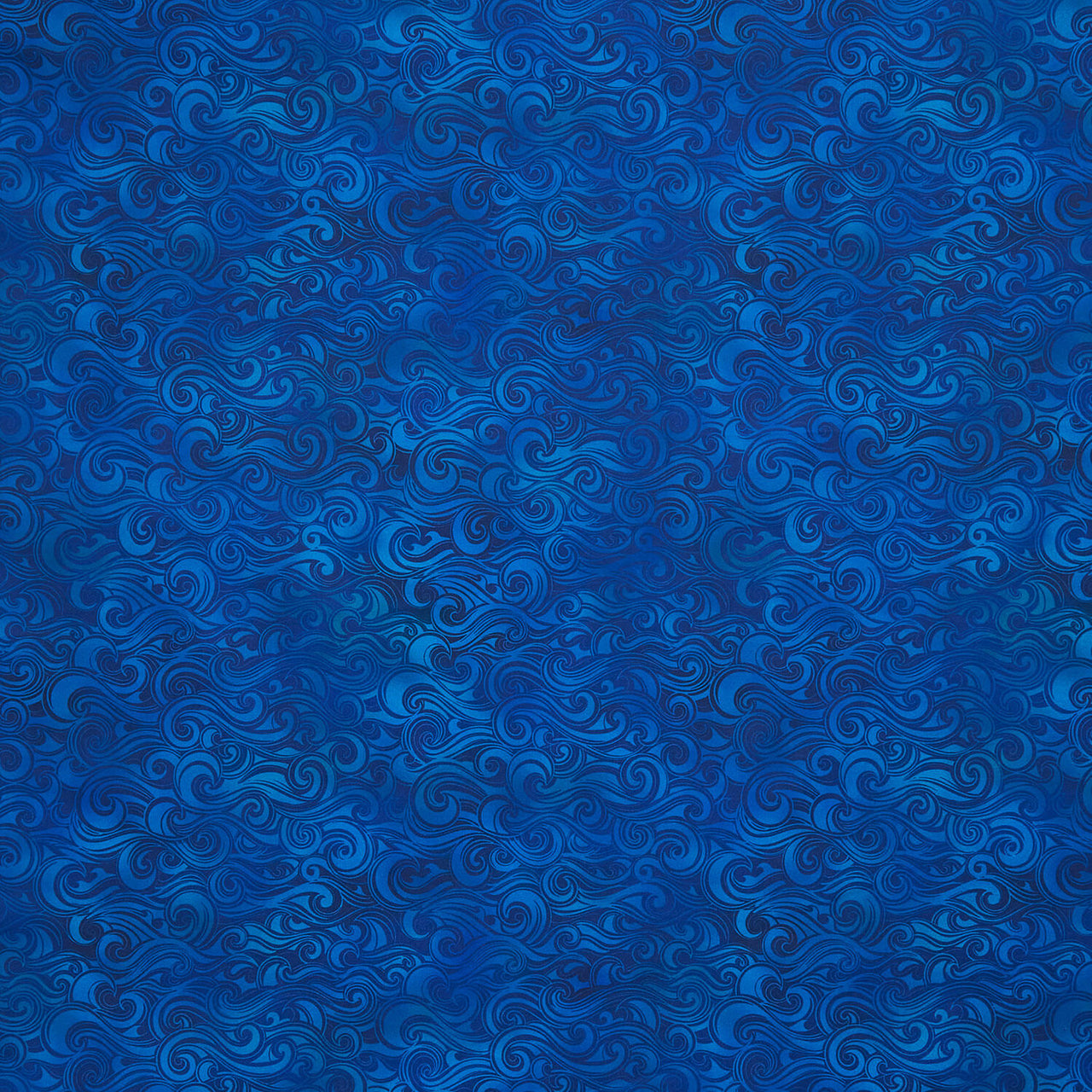 Wonders Of The Ocean - Waves Dark Blue Yardage