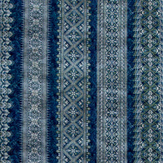 Carpet Bag Romance - Stripe Blue Yardage