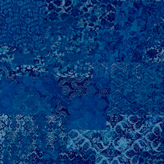 Carpet Bag Romance - Brocade Blue Yardage