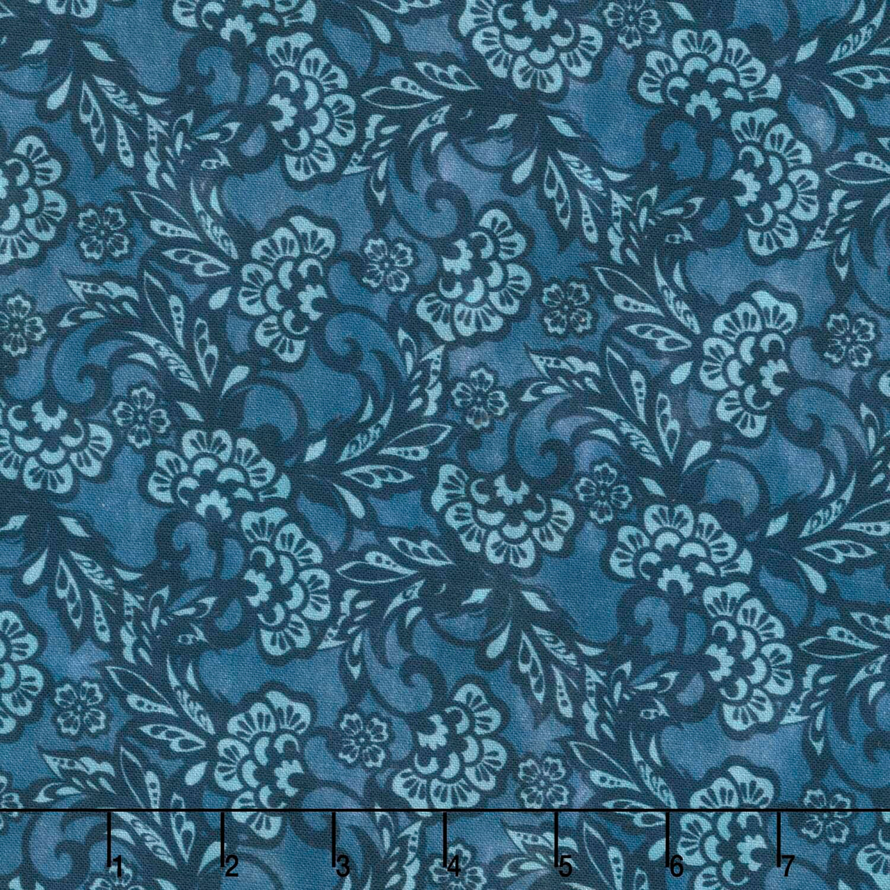 Carpet Bag Romance - Tonal Blue Yardage