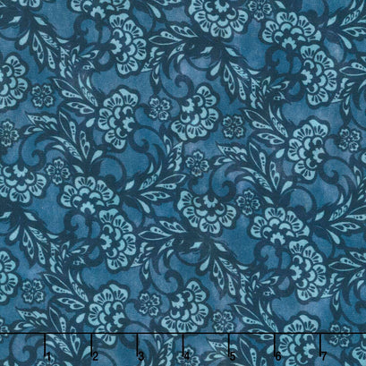 Carpet Bag Romance - Tonal Blue Yardage