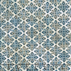 Carpet Bag Romance - Medallion Blue Yardage