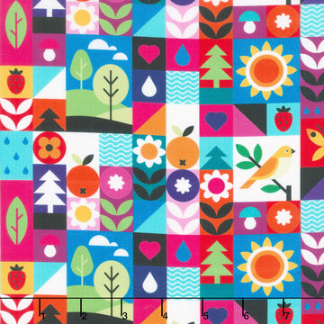 Flock Together - Collage Multi Yardage