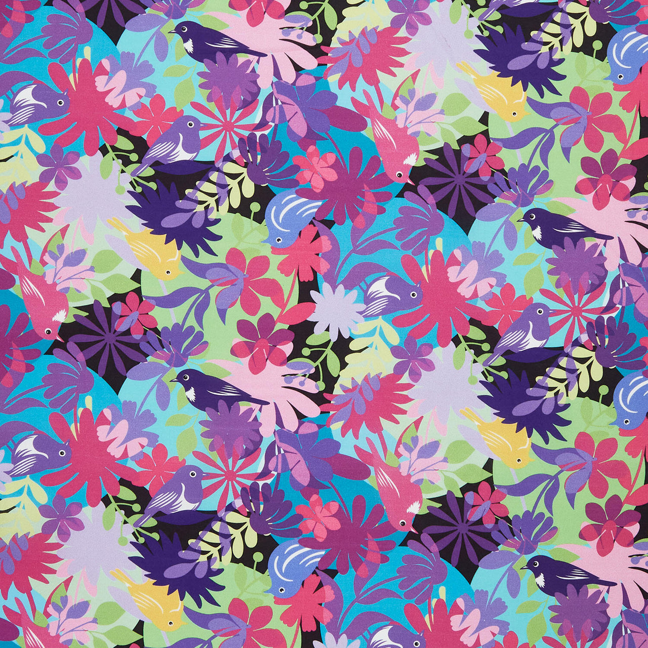 Flock Together - Birds & Flower Jewel Yardage