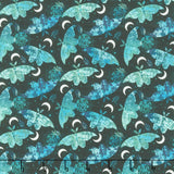 La Luna - Moths & Moons Teal Yardage