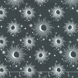 La Luna - Moons Black Silver Yardage