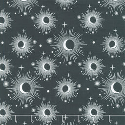 La Luna - Moons Black Silver Yardage