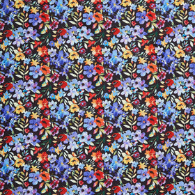 Blooming Day & Night - Garden Black Yardage