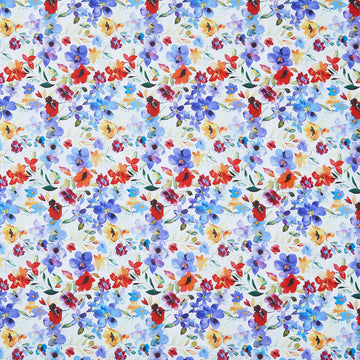 Blooming Day & Night - Garden Blue Yardage