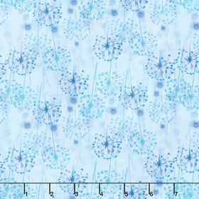 Blooming Day & Night - Dandies Sky Yardage