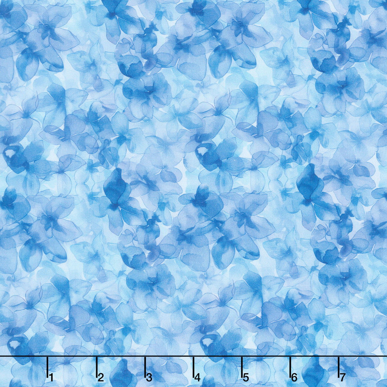 Blooming Day & Night - Hydrangea Blue Yardage