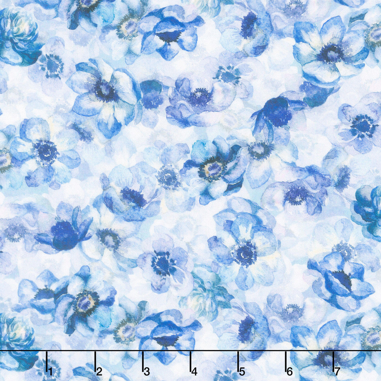 Sanctuary - Wild Rose Periwinkle Yardage