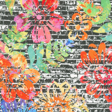 Urban Jungle II - Brick Floral Multi Yardage