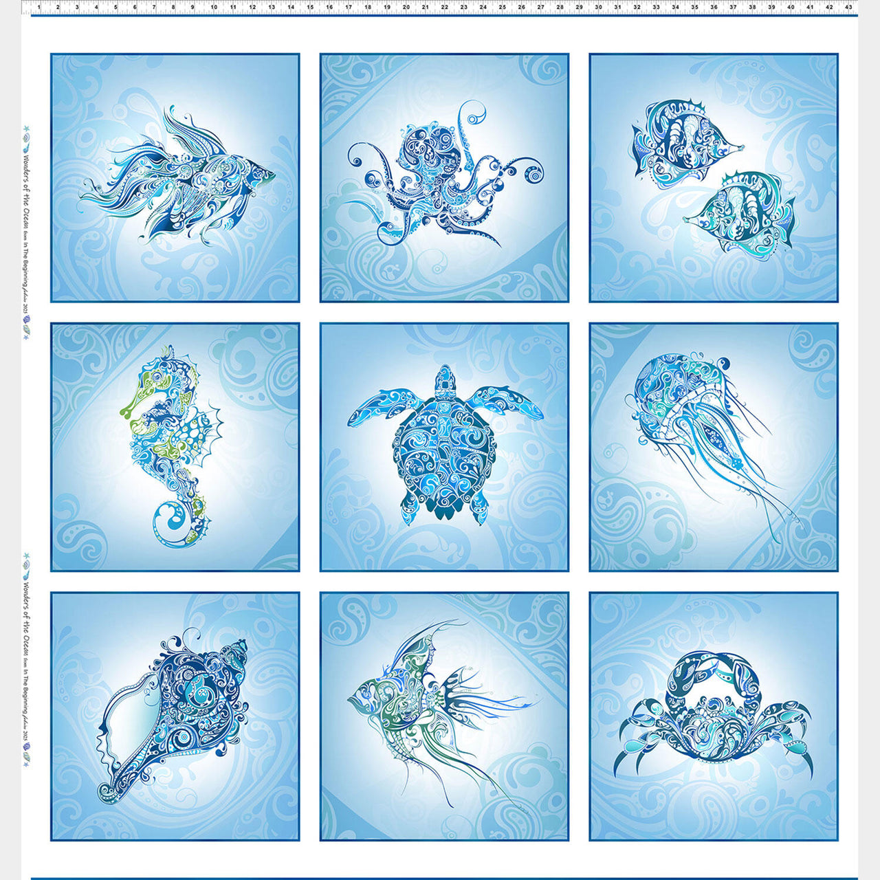Wonders Of The Ocean - Sealife Blue Panel