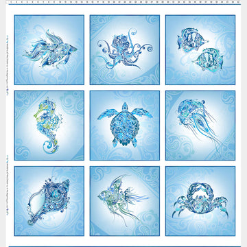 Wonders Of The Ocean - Sealife Blue Panel