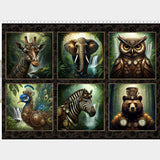 Steampunk Menagerie - Block Multi Panel