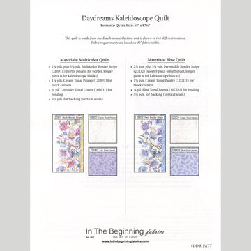 Daydreams Kaleidoscope Quilt Pattern