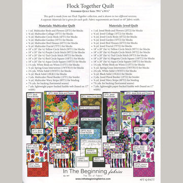 Flock Together Quilt Pattern