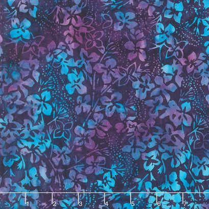 Tranquil Garden Batiks - Hydrangea Hyacinth Yardage
