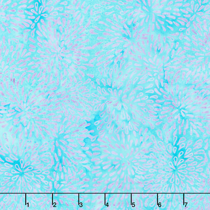 Tranquil Garden Batiks - Small Pressed Petals Chambray Yardage