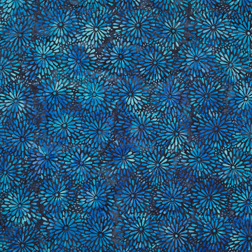 Tranquil Garden Batiks - Mums Marine Yardage