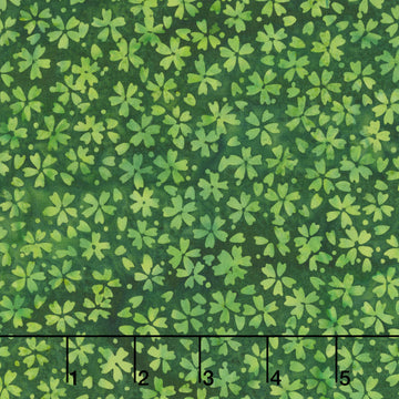 Tranquil Garden Batiks - Small Floral Grass Yardage