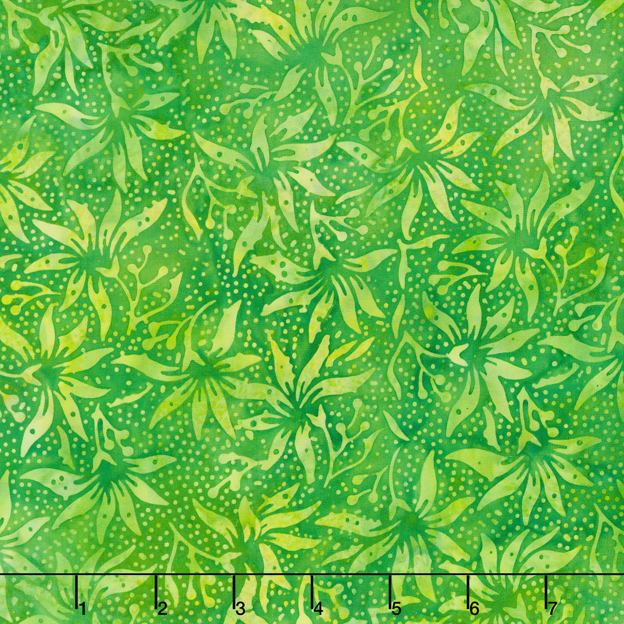 Tranquil Garden Batiks - Lilies Apple Yardage