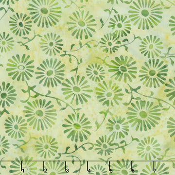 Meadow Sunshine Batiks - Daisy Honeydew Yardage