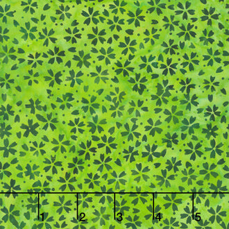 Meadow Sunshine Batiks - Small Floral Ivy Yardage