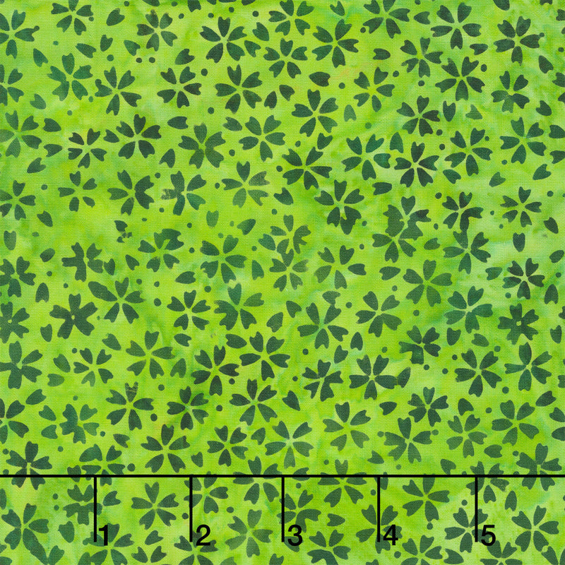 Meadow Sunshine Batiks - Small Floral Ivy Yardage