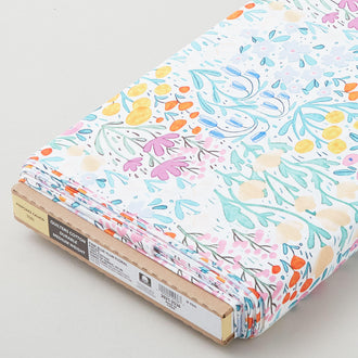 Pink Blue Yellow Floral Fields 8 Yard Bolt